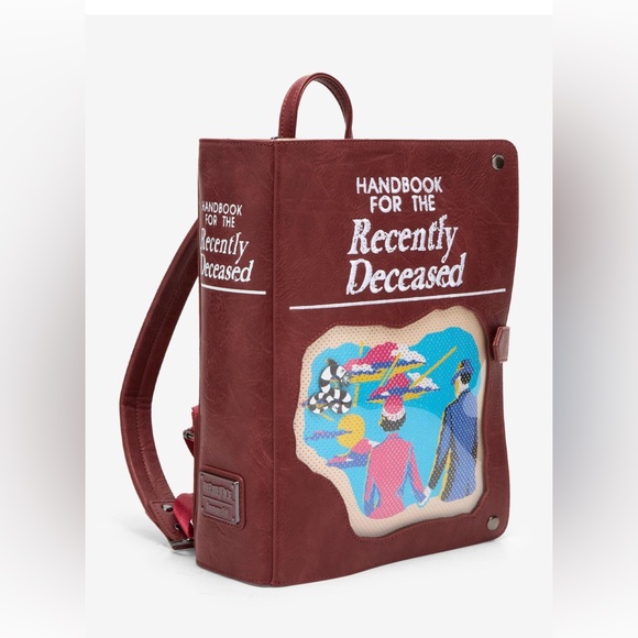 Loungefly x Beetlejuice Handbook For The Recently Deceased Pin Trader Backpack - Picture 2 of 16
